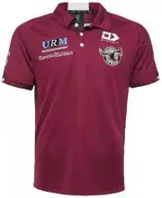 Manly Sea Eagles NRL Mens Media Polo Shirt Sizes S-7XL