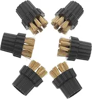 DOITOOL Efficient Steam Cleaner Brush Heads 6 Pack M8 Replacement Brush Set for Window Tile Scrubbing Soft Hard Surface Cleaners