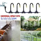 Garden Greenhouse Misting Spray Irrigation Kit Adjustable Automatic Watering