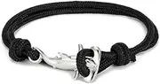 [Hilufiet] Hammerhead Sharks Bracelet Ocean Lovers Nautical Multilayer Wrapped Waterproof Rope Bracelet Couple Gift
