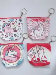 1X Girl Children Unicorn Pony Opal Card Zip Coin Wallet Purse Small Mini Pouch