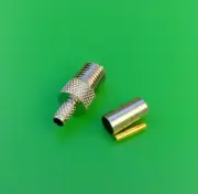 (5 PKS) Mini UHF Female 3-PC Crimp-On RG58/142/400 LMR195 Connector-USA Seller