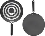 Nonstick Crepe Pan, 30cm Comales para Tortillas Griddle Pan for Gas Stove Top, Granite Coating Flat Pancake Pan Dosa Tawa, Swiss Granite Coating Dosa Pan with Stay-Cool Handle
