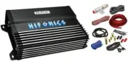 Hifonics A800.4D 800W 4Channel Class-D Compact Car Audio Amplifier & 4G Amp Kit