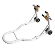 PSR 00-00107-06 White Motorcycle Paddock Front Fork Lift Track Stand Universal