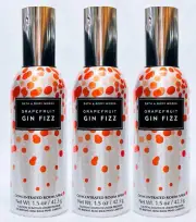 3 Bath & Body Works GRAPEFRUIT GIN FIZZ Room Spray Perfume Mini 1.5 oz