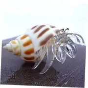 Sea Shell Seashell Hermit Crab Conch Tiny Miniature Figurines Beach White Brown