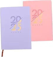 jojofuny 2pcs Portable Planner Notebook Multi Function Academic Organizer for Daily Use for Office Students Teachers Writing Book for Long Term Goals