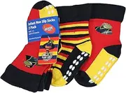 [Spectator Sports] Adelaide Crows AFL Footy Baby Infant Nonslip Crew Socks 2 pk, 00-1