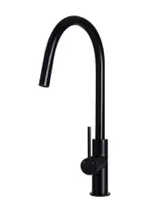 Meir Round Piccola Pull Out Kitchen Mixer Tap - Matte Black