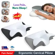 Memory Foam Neck Contour Pillow Cervical Orthopedic Groove Ergonomic Support AU