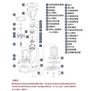 【楊家】義大利進口刀盤 901N (營業用) 義式咖啡磨豆機/HG0081BK(黑色)|Tiamo品牌旗艦館