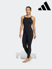 adidas Black Yoga All in One Jumpsuit (988223) | $161