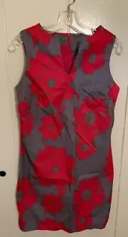 Fairway Fox Caroline Golf Dress Women CoolMax Fabric Grey/Pink Floral Size 6