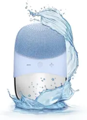 Silicone Face Scrubber, IPX7 Waterproof Sonic Facial Cleansing Brush, USB Recha