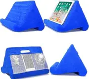 Tablet Pillow Stand Phone Holder Reading Pillow Adjustable Angle Mobile Phones Tablet Stand with Mesh Pockets for Tablets Smartphones Books Magazines Bed Reading 11x9x10in
