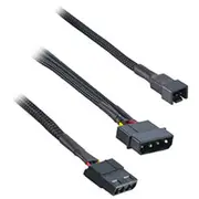 CableMod Molex to 3-Pin Fan Adapter 12V Black 30cm