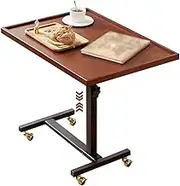 Adjustable Desk Sit Stand Mobile Workstation Living Room Sofa Lifting Standing Desk, Reversible Folding Mobile Painting Table with Brake Roller, Office Supplies