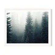 Frosty Framed Wall Art - White