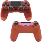 Transparent Red Wireless Controller for PS4 – DualShock 4 Compatible