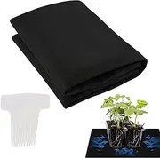 Qkbuza Watering Capillary Mat, Automatic Watering System for Potted Plants, Felt Drip Irrigation Kits Wicking Pad with Label Stakes Hydroponics Garden Accessories for Indoor Outdoor Yard