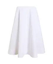 A-line poplin skirt US0 White