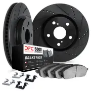 Dynamic Friction Company 8512-39046 Brake Rotor Dimpled & Slotted Black
