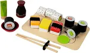 Eigell Pretend Play Kitchen Toys Wooden Sushi Playset Sushi Food Play Learning Toy for Children