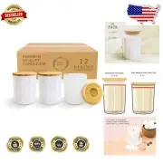 Bulk 10oz Tumbler Candle Jars with Airtight Bamboo Lids - Stylish Candle Making