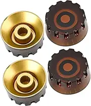 WESIEVYA Practical Guitar Accessories 4pcs Guitar Volume Knobs Plastic Knobs Bass Volume Caps Potentiometer Hats
