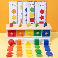 在飛比找蝦皮商城優惠-Familygongsi 蒙特梭利 兒童早教玩具顏色形狀 四