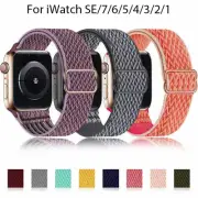 38/41/42/45mm For Apple Watch iWatch Strap Series 7 SE 6 5 Woven Nylon Loop Band