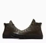 Converse Chuck 70 Back Zip Leather High Top A02110 men's Sneakers dark brown