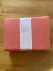 Crate & and Barrel LINO II LINEN Coral King DUVET COVER NEW NWT NIP