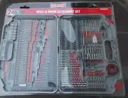 Drill Bit Set 246 Piece Kit Driver Screw Nut Tools Case DRILL CRAFT #DTC00246