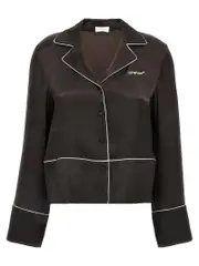 [Off-White] Off-White-Pajama Shirt Camicie Nero-Donna 42IT Black