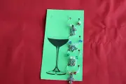Wine Glass Charm Markers Identifier silver ring palm tree boat umbrella (C-20)