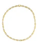 Roberto Coin 18K Yellow Gold Navarra Diamond Open Chain Link Collar Necklace, 18