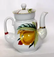 Russian Vintage 1992 Hand Painted Lomonosov Porcelain Teapot 3 Variation #45-47