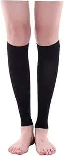 Baluue 1 Pair Women Socks Elastic Leg Socks Compression Sleeve Elastic Shaper Adult Shaping Socks Calf Shaper Black