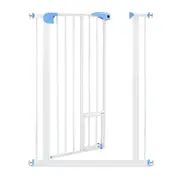 Baby Child Pet Safety Gate Stairway Barrier with Cat Door 100cm Tall