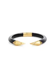 Alexis Bittar Pyramid Lucite and 14kt Gold-plated Bracelet - Black ONE SIZE