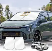 X-CAR Windscreen Sun Shade for Kia Picanto 2016-2025 Blocks UV Rays Foldable Custom Wind Screen Sun Visor Protector