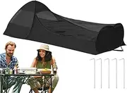 Portable Shelter, Large Space, Fine Mesh, Camping Equipment - Folding Single Bed Pop Up Pop Up Canopy Sleeping Bag Tent with Double Zipper for Travel, Dorms and Events