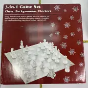 glass chess set Office Depot 3 Games In One Backgammon, checkers