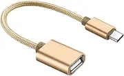 Veemoon Type C to USB Adapter Cable Durable Gold OTG Connector for Smartphones Laptops Tablets Fast Data Transfer Compatible with USB Devices and Peripherals