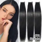 Invisible Durable Tape in Hair Extensions AAA Remy Human Hair Adhesive Skin Weft