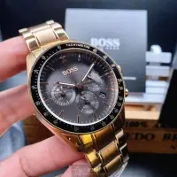 在飛比找momo購物網優惠-【BOSS】BOSS手錶型號HB1513632(黑色錶面玫瑰