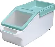 7L Rice Dispenser,Rice Storage Container with Wheels and Airtight Box and Cup, Plastic Rice Container for Storing Food, Coffee Beans,Cereal Dispenser