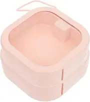 Healeved 2pcs Hair Tie Organizer Box Cotton Pad Dispenser for Hair Clip Scrunchies Jewelry Case Multi-purpose Storage Box